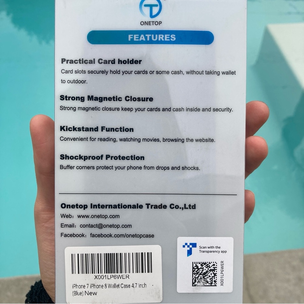 🆕 Blue PU Leather iPhone Wallet Case - Picture 6 of 9